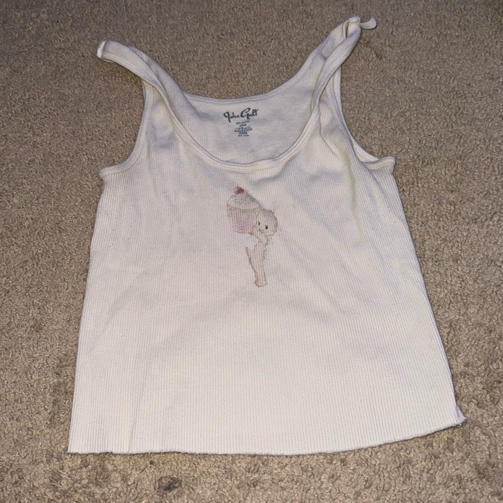 cream tank top